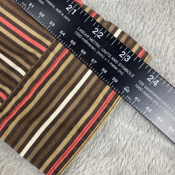 Roaman's Shirt‎ Women's Size Medium Brown Striped Long Sleeve Retro Casual Y2K - Picture 6 of 9